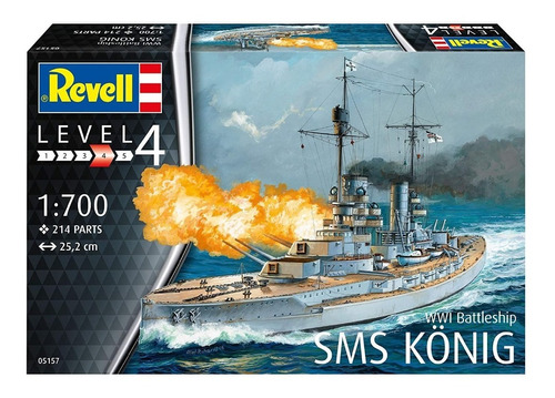 Maqueta Revell - Wwi Battleship Sms König - 1:700