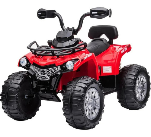 Moto Eletrica Quadriciclo Infantil Farol Toca Musicas 12v Cor Vermelho