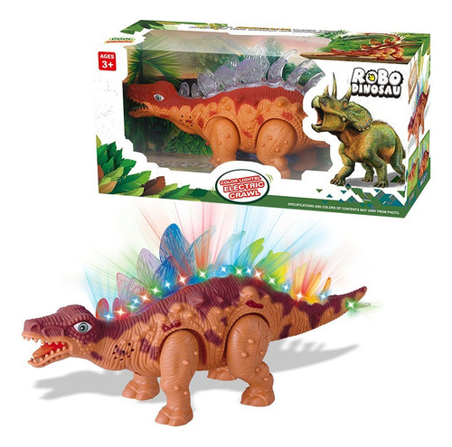Dinosaurio Estegosaurios Con Luz Sonido Juguete Electronico