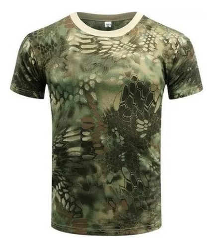 Camiseta Verano Hombre Manga Corta Camuflaje