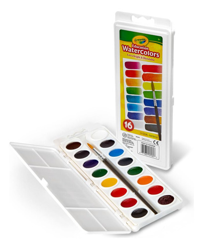 Juego De Pintura De Acuarela Crayola 16 Unidades Lavable Multicolor