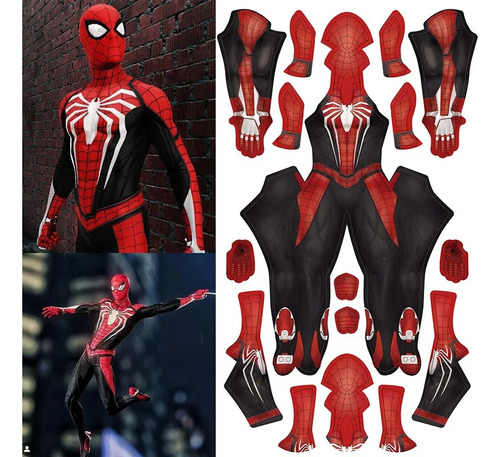 Disfraz 3d Avanzado De Spiderman Ps5 Impreso Para Cosplay Ne