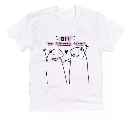 Camiseta Infantil Flork Bff Amigas Desenhos Menino Menina