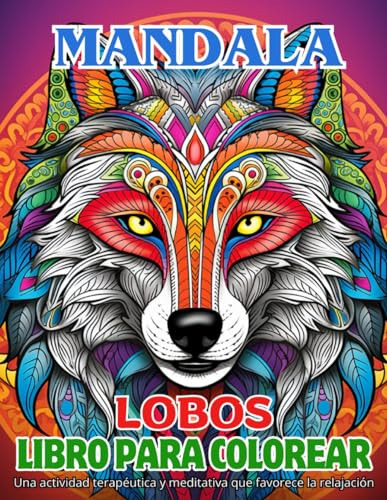 Mandala Lobos Libro Para Colorear Para Adultos, Una Activida