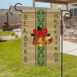 Seasons Greetings Christmas Garden Flag Bandera De Navidad