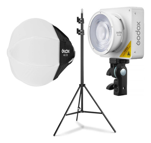 Softbox Lanterna Balão Com Led Godox Ml100 Bicolor E Tripé