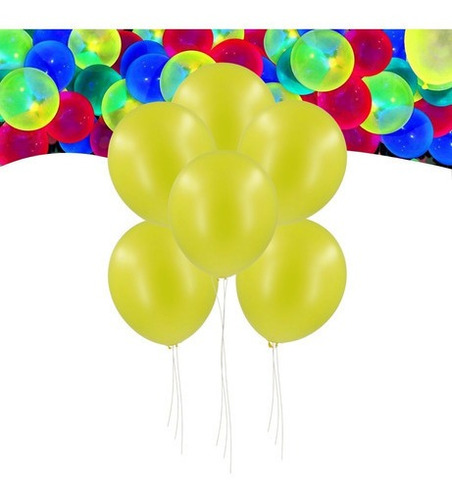 Set 24 Globos Neón Luminosos Brillan En Oscuridad Látex