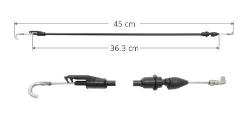 Chicote Cerradura Puerta Seat Leon 1999 - 2007 45cm