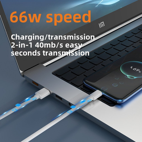 Carga Súper Rápida Tipo C De 6 A, 2 M, Usb C De Carga Rápida