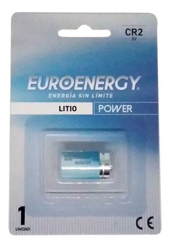 Imagen 1 de 2 de Pila Euroenergy CR2 clíndrica 1 unidad