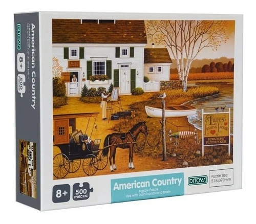 Juego De Mesa Puzzle 500 Pzs American Country Ditoys