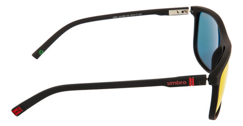 Lentes De Sol Umbro Casual Mod 508 C3 Polarizados Obscuro Lente Naranja Varilla Negro Armazón Negro