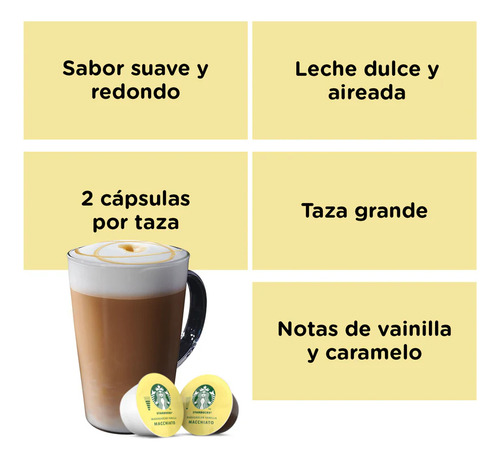 Cápsulas Starbucks Dolce Gusto Madascar Vainilla Macchiato