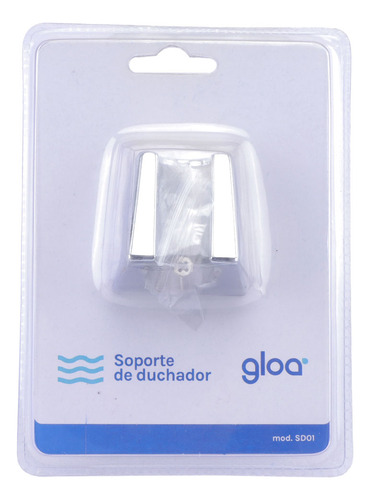 Soporte Plastico Cromado Universal Fijo Ducha Mano Gloa SD01 color cromado