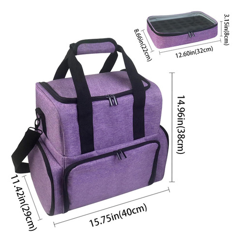 Bolsa De Almacenamiento De Esmalte De Uñas De Doble Capa