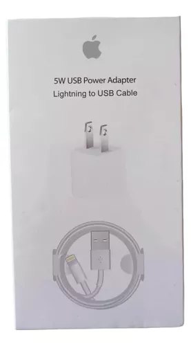 Cargador iPhone 5w Usb Adaptador Cable Lightning
