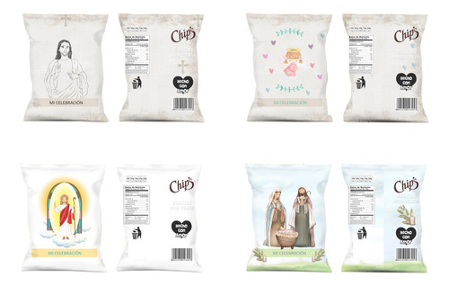 Kit Imprimible Chips Bag Bolsita Golosinas Religiosas Jesús