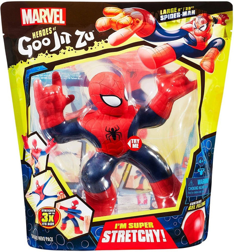 Spiderman Goo Jit Zu Muñeco Flexible Stretch Grande - Cuotas