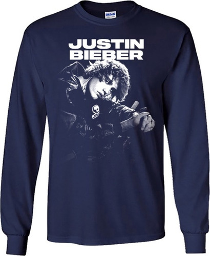 Justin Bieber Playeras Manga Larga Para Hombre Y Mujer