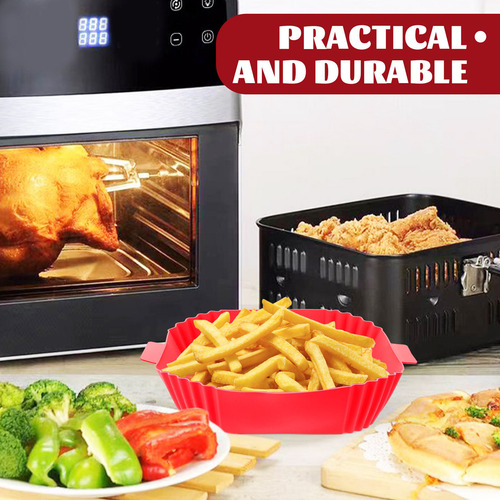 Olla De Silicona Air Fryer, Cuenco De Silicona Para Hornear