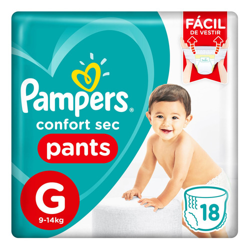 Pañales Pampers Confort Sec Pants G 18u