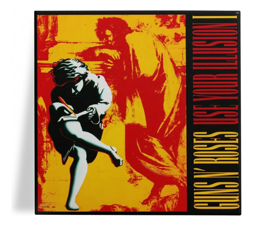 Placa decorativa Starnerd Guns N Roses Use Your Illusion I 15x15 de cerâmica com desenho Guns N Roses Use Your Illusion 15cm de largura x 15cm de altura x 4mm de diâmetro