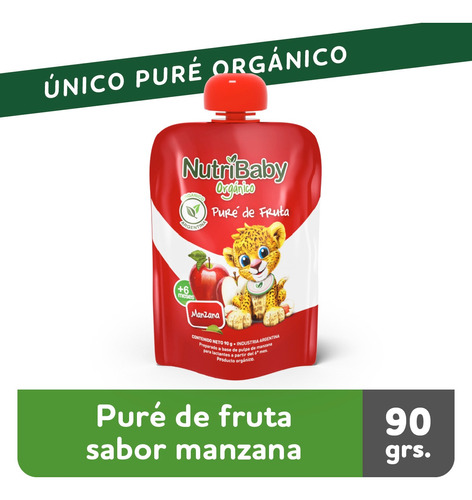 Nutribaby Organico Papilla Manzana Pouch X 90g