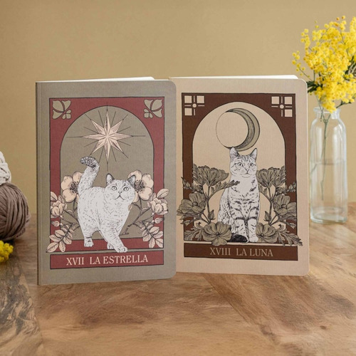 Pack 2 Cuadernos Tarot Gatos Laura Agustí - Tantanfan