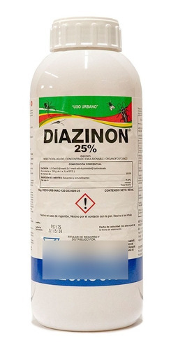 Insecticida Liquido Diazinon 25% Botella De 950 Ml