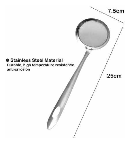 Cucharón Skimmer Para Freír Con Aceite, Cuchara Fina, Cocina
