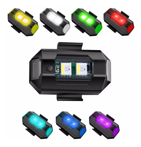 Imagen 1 de 10 de 2 Luz Led Mini Drone Auto Moto Multicolor Fijo/ Strober