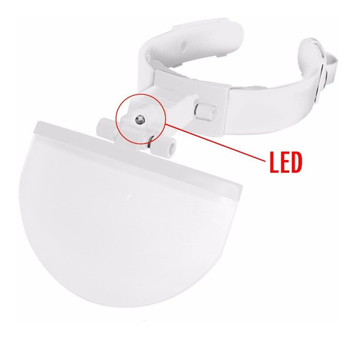Imagem 1 de 6 de Lupa De Cabeça Pala Estética Led Aumento 5,5x Profissional