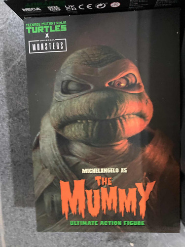 Michelangelo As Mummy Neca Tmnt X Universal Monsters Nuevo
