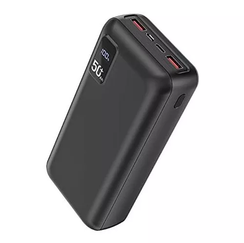  KaruSale Batería externa de 50000 mAh con 4 USB, LCD