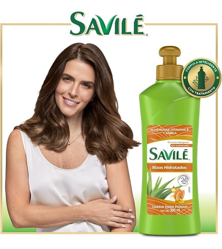 3 Crema Para Peinar Savilé Almendra Rizos Hidratados 300ml