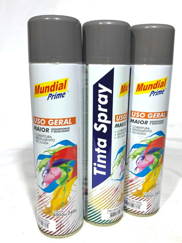 Pintura Aerosol Spray Esmalte Sintetico Fondo Gris 400ml F44