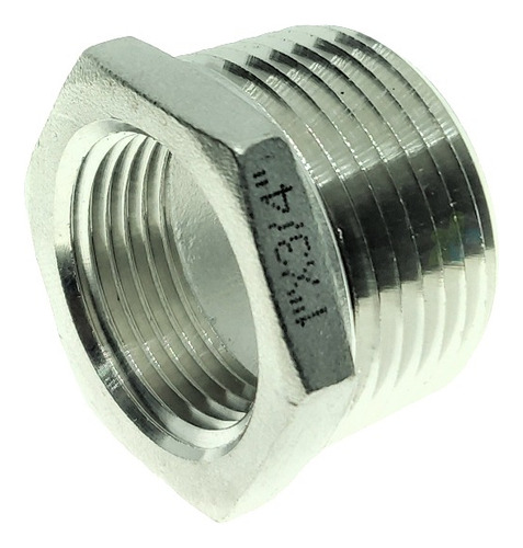 Conexión Reducción Bushing De 1 A 3/4 Acero Inoxidable