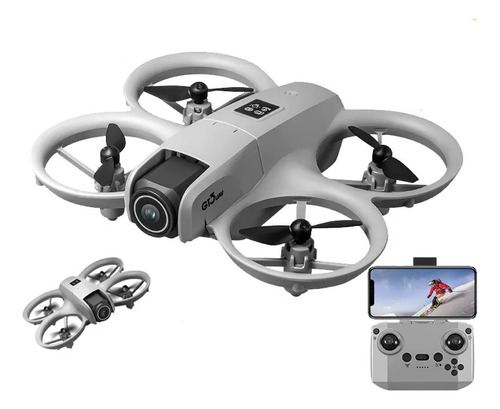 Mini Drone Gt3 Camera 4k Sem Escova E Sensor De Obstáculos Cinza