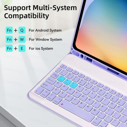 Capa Para Teclado 10ª Gen Com Mouse + Teclado Para Tablet