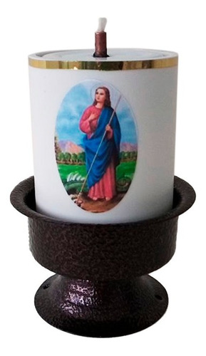 Vela Pvc Para Uso Con Parafina Liquida Santa Martha + Novena