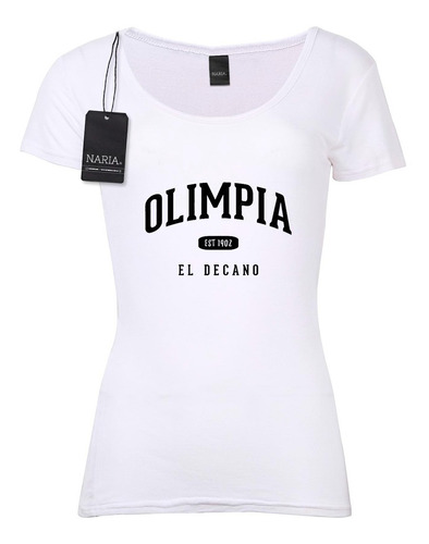 Remera Dama Olimpia Dibujo Art Logo - Deol1