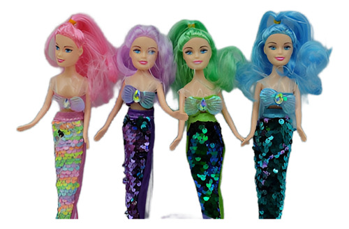 Muñeca Sirena Varios Colores Moltok