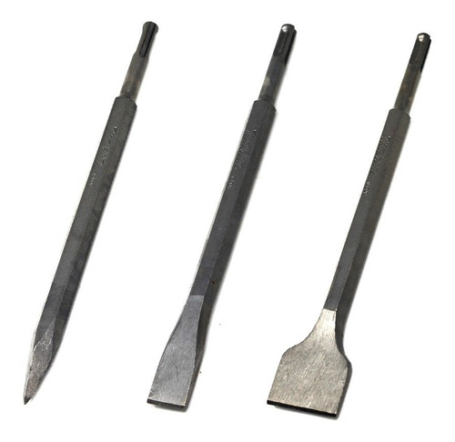 Imagen 1 de 6 de 3 Cinceles Makita Punta Plano Pala Sds-plus X 25 Cm De Largo