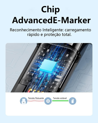 Cabo Carregador 240w Tipo-c Rápido Para iPhone/samsung 1m