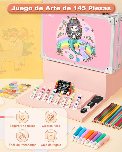 Zhmy Set De Arte Dibujo Colores Marcadores Lápices Iforu