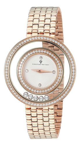 Reloj Mujer Christian Van Sant Cv4832 Cuarzo Pulso Oro Rosa 