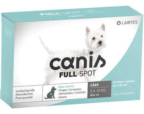 Canis Full Spot Antipulgas Cães 5 A 10kg C/1 Pipeta 1,00ml