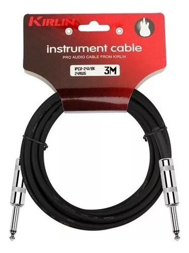 Cable Guitarra Bajo  Kirlin 241  3 Mts Kirlin Negro