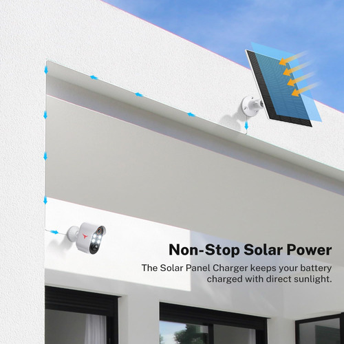 Cámara De Seguridad 1080p Wifi Solar Con Visión Nocturna