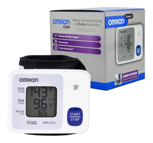 Imagen 1 de 7 de Tensiometro Presion Arterial Omron Hem-6122 Muñeca